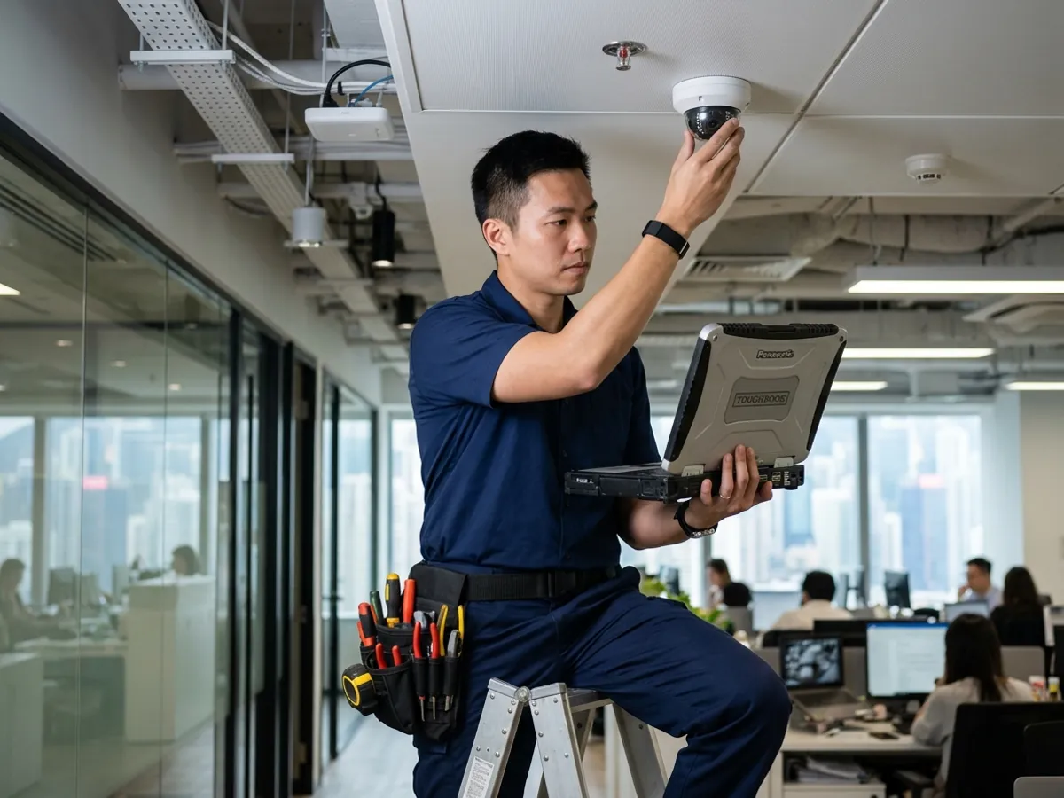 Technician at Work On-site